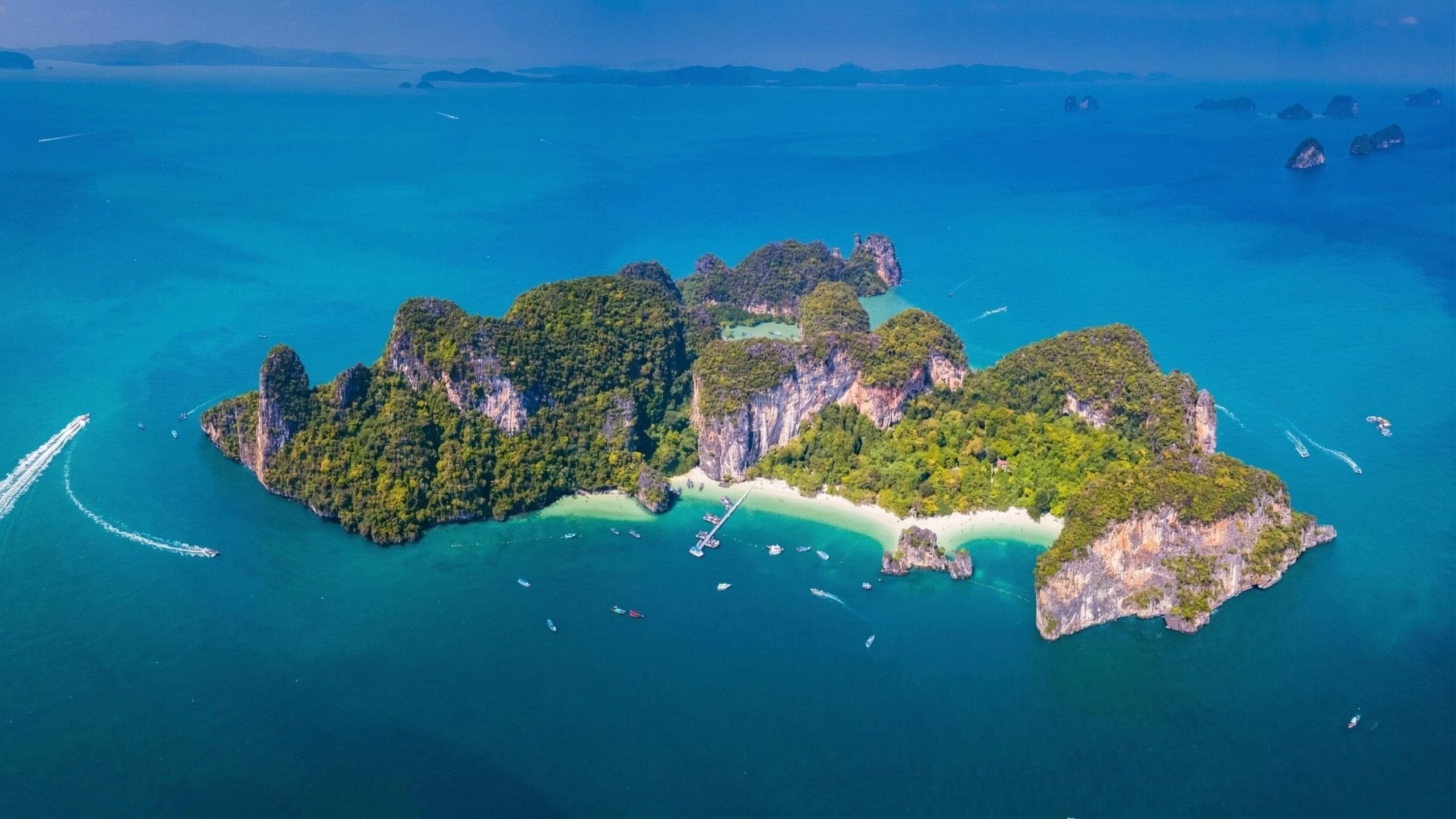 The Hong Islands and limestone scenery off Krabi